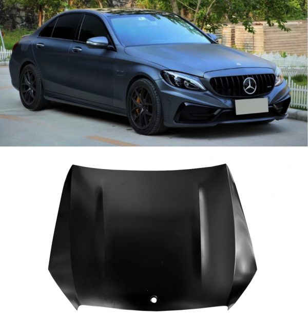 ALUMINIUM BONNET HOOD C63 STYLE BLACK FOR MERCEDES C CLASS W205 C205 A205 14-21
