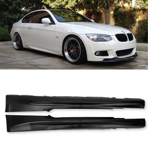 SIDE SKIRTS BLADES M3 STYLE MATTE BLACK FOR BMW 3 SERIES E92 E93 2 DOOR 2006-13