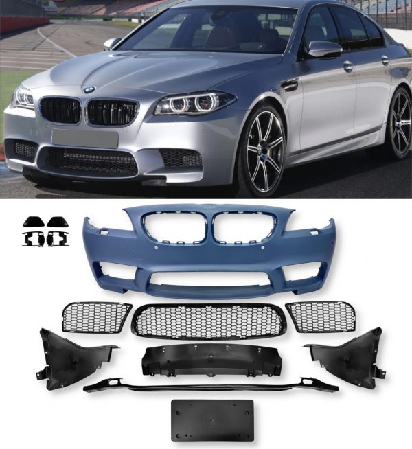 FRONT BUMPER BODY KIT M5 STYLE KIT PRIMED FOR BMW 5 SERIES F10 F11 2010-2017