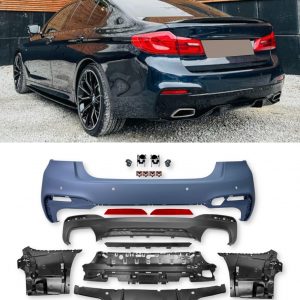 REAR BUMPER BODY KIT M SPORT STYLE PRIMED FOR BMW 5 SERIES G30 PRE-LCI 17-20