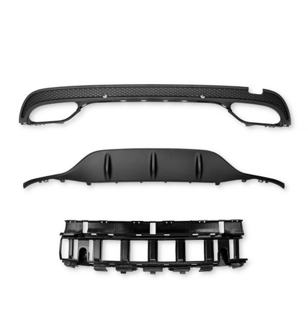 REAR BUMPER DIFFUSER BODY KIT PRIMED FOR MERCEDES W205 SALOON PRE-FACELIFT 15-18 - Image 4