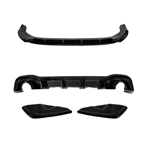 AERO BODY KIT DIFFUSER LIP SPOILER SKIRTS GLOSS BLACK FOR VW GOLF MK8 GTI/R-LINE - Image 2