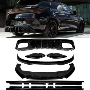 AERO BODY KIT SPLITTER DIFFUSER SPOILER SKIRTS GLOSS BLACK CUPRA LEON MK1 20-24