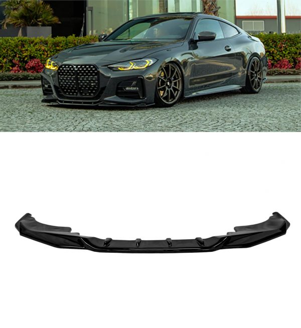 AERO BODY KIT DIFFUSER SPLITTER SKIRTS GLOSS BLACK BMW 4 SERIES G22 M-SPORT 20+ - Image 2