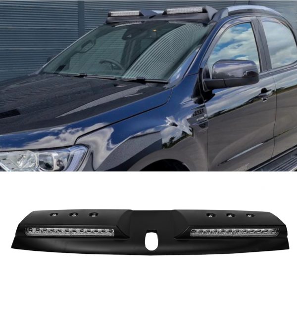 FRONT ROOF LED LIGHT DRL LIGHTS MATTE BLACK FOR FORD RANGER T6 T7 T8 2012-2022