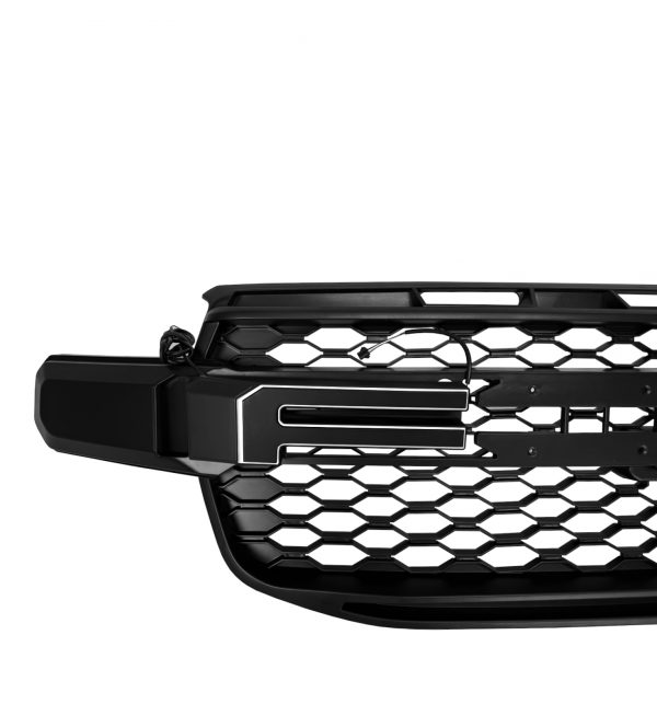FRONT GRILLE WITH LED LIGHT MATTE BLACK FOR FORD RANGER SPORT WILDTRACK XLT 2022+ - Image 3