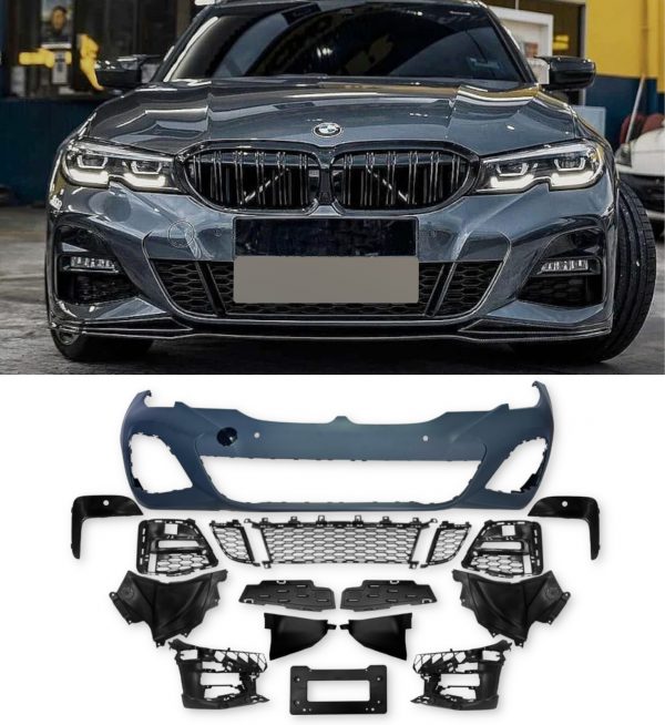 FRONT BUMPER BODY KIT M SPORT STYLE KIT PRIMED FOR BMW 3 SERIES G20 G21 PRE-LCI 2019-2021