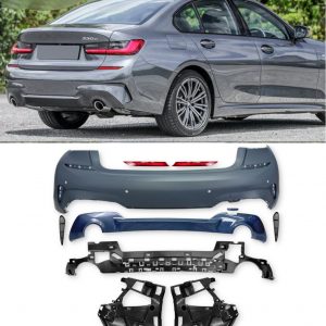 REAR BUMPER DIFFUSER M SPORT STYLE BODY KIT PRIMED FOR BMW 3 SERIES G20 PRE-LCI