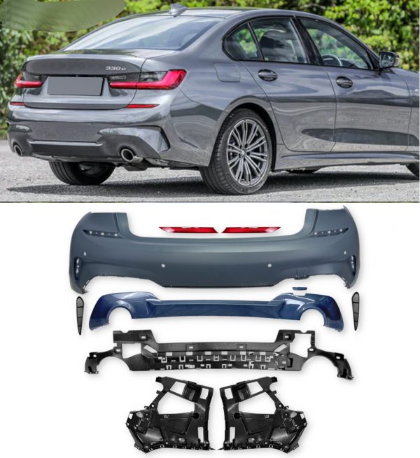 REAR BUMPER DIFFUSER M SPORT STYLE BODY KIT PRIMED FOR BMW 3 SERIES G20 PRE-LCI