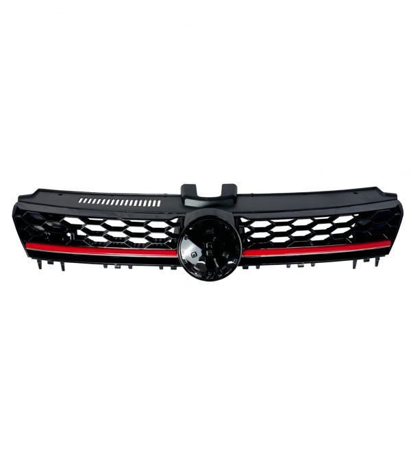 FRONT GRILLE HONEYCOMB MESH GTI STYLE GLOSS BLACK FOR VW GOLF MK7 2012-2016 - Image 2