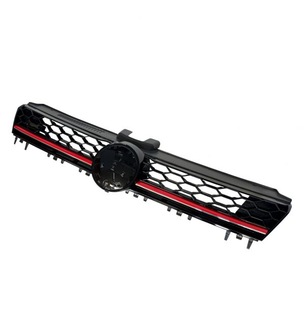 FRONT GRILLE HONEYCOMB MESH GTI STYLE GLOSS BLACK FOR VW GOLF MK7 2012-2016 - Image 3