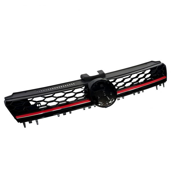 FRONT GRILLE HONEYCOMB MESH GTI STYLE GLOSS BLACK FOR VW GOLF MK7 2012-2016 - Image 4