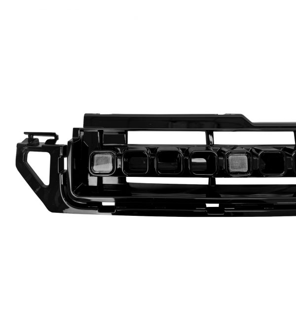 LAND ROVER DEFENDER 90 110 130 L663 FRONT GRILLE WITH 5-LED LIGHTS GLOSS BLACK 2020+ - Image 2