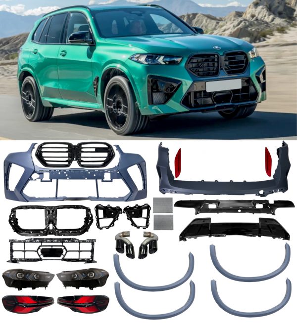 BMW X5 G05 PRE-LCI TO X5M F95 LCI LOOK CONVERSION BODY KIT BUMPER LIGHTS EXHAUST