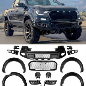 RAPTOR STYLE BODY KIT FOR FORD RANGER T7 T8 2015-2022 FRONT BUMPER GRILLE ARCHES