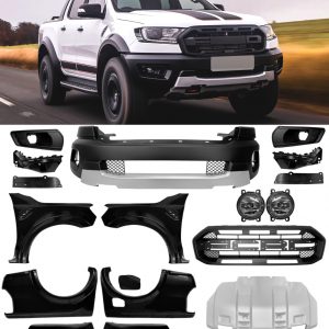 RAPTOR LOOK CONVERSION BODY KIT FOR FORD RANGER T7 T8 15-22 BUMPER GRILLE WINGS