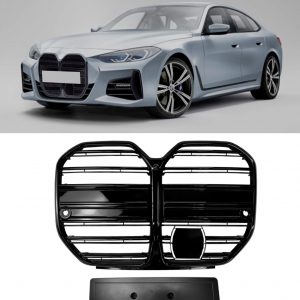 FRONT GRILLE KIDNEY GRILLE GLOSS BLACK FOR BMW 4 SERIES G26 GRAN COUPE 2020+