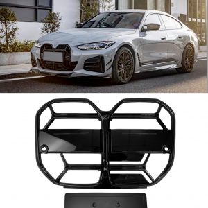 FRONT GRILLE KIDNEY GRILLE CS STYLE GLOSS BLACK FOR BMW 4 SERIES G26 2020+