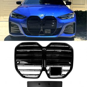 FRONT GRILLE KIDNEY GRILLE GLOSS BLACK FOR BMW i4 GRAN COUPE G26i 2021-2024