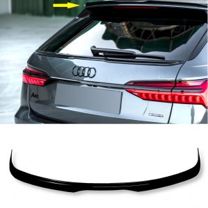 REAR SPOILER WINGS GLOSS BLACK FOR AUDI A6 C8 S-LINE AND S6 AVANT 2018+