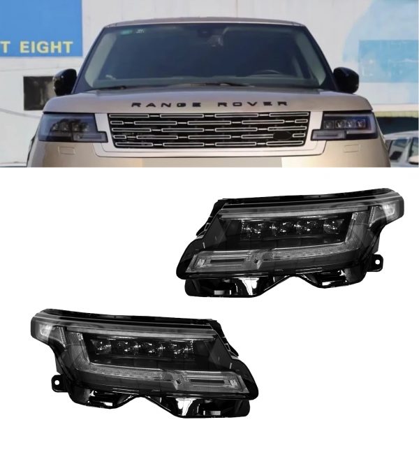 HEADLIGHTS DYNAMIC LED HEADLAMP L460 LOOK BLACK FOR RANGE ROVER VOGUE L405 2018-2022