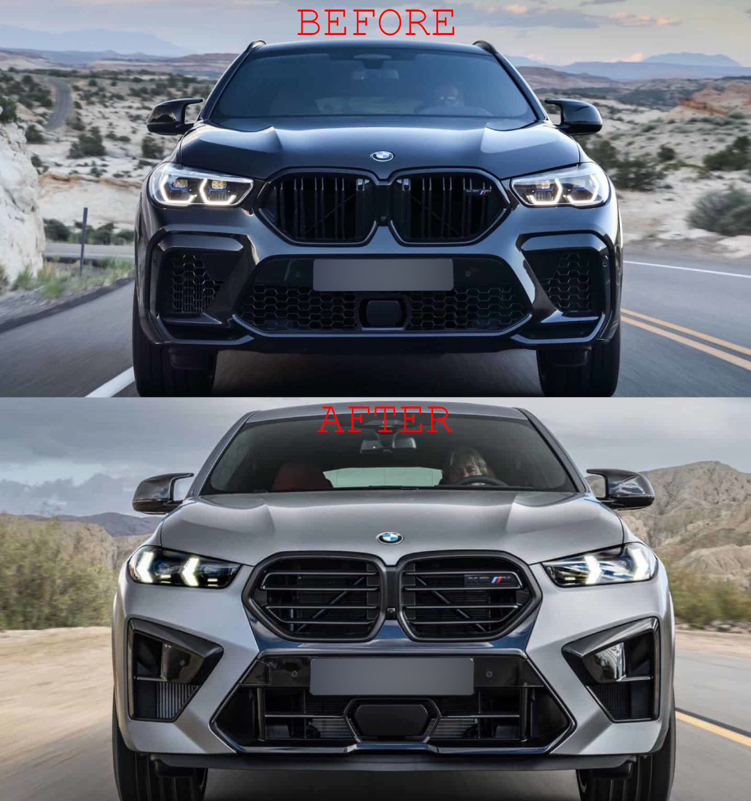 FOR BMW X6 G06 PRE-LCI TO X6M LCI LOOK CONVERSION BODY KIT BUMPER LIGHTS EXHAUST - Image 2