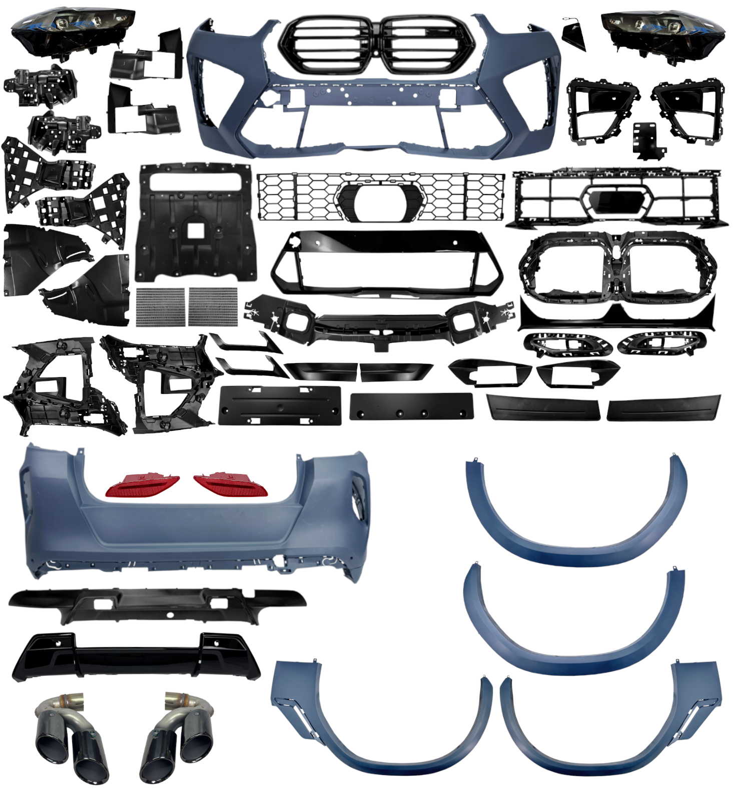 FOR BMW X6 G06 PRE-LCI TO X6M LCI LOOK CONVERSION BODY KIT BUMPER LIGHTS EXHAUST - Image 3