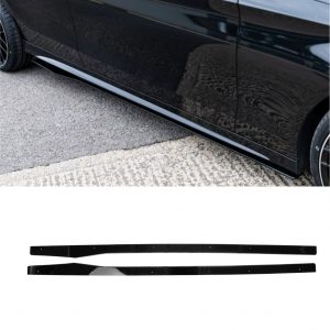 SIDE SKIRTS EXTENSION BLADES GLOSS BLACK FOR MERCEDES E CLASS C238 A238 2017-23