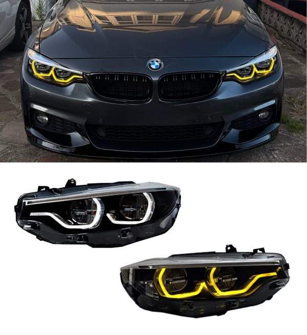 HEADLIGHTS HEADLAMP LED SWITCHABLE DRL WHITE TO YELLOW FOR BMW F32 F33 F36 8 PIN