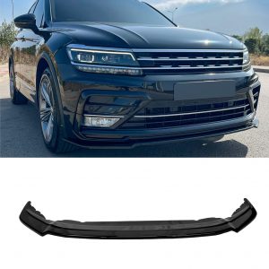 FRONT LIP SPLITTER LIP SPOILER GLOSS BLACK FOR VW TIGUAN MK2 R-LINE 2015-2020