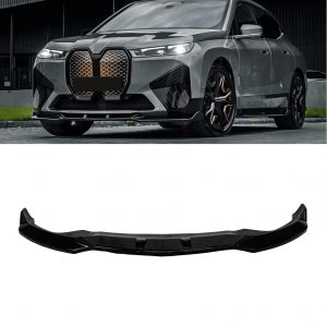 FRONT LIP SPLITTER LIP SPOILER GLOSS BLACK FOR BMW iX M-PACK i20 2021+