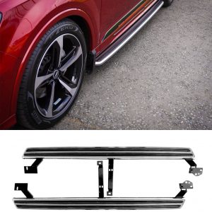 AUDI Q8 2019+ OEM STYLE SIDE STEPS BAR RUNNING BOARDS SILVER 100% OEM FIT