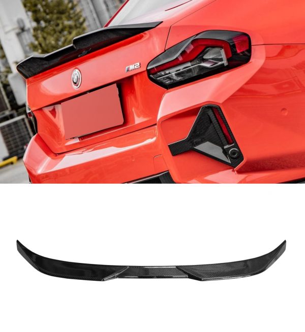 REAR SPOILER BOOT SPOILER M PERFORMANCE STYLE REAL CARBON FIBRE FOR BMW M2 G87 2023+