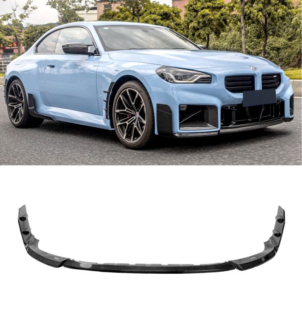 FRONT SPLITTER LIP SPLITTER M PERFORMANCE STYLE REAL CARBON FIBRE FOR BMW M2 G87 2023+ 3 PCS