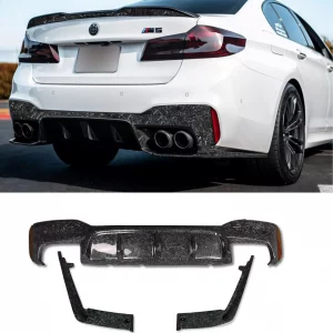 REAR DIFFUSER VALANCE FORGED CARBON FIBRE FOR BMW 5 SERIES M5 F90 2017+ 3 PCS