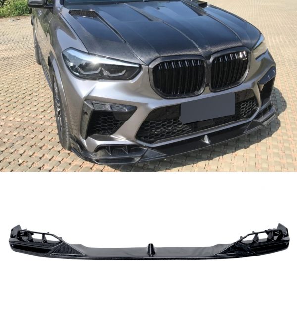 FRONT LIP SPLITTER SPOILER REAL CARBON FIBRE FOR BMW X5M F95 2019-2024