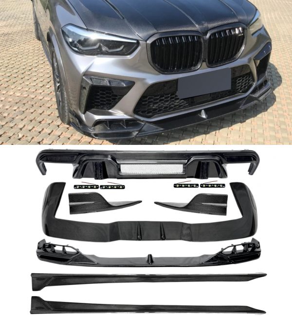 FOR BMW X5M F95 AERO BODY KIT REAL CARBON FIBRE SPLITTER DIFFUSER SPOILER 19-24
