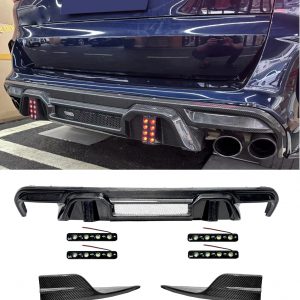 REAR DIFFUSER WITH LED LIGHTS REAL CARBON FIBRE FOR BMW X5M F95 2019-2024