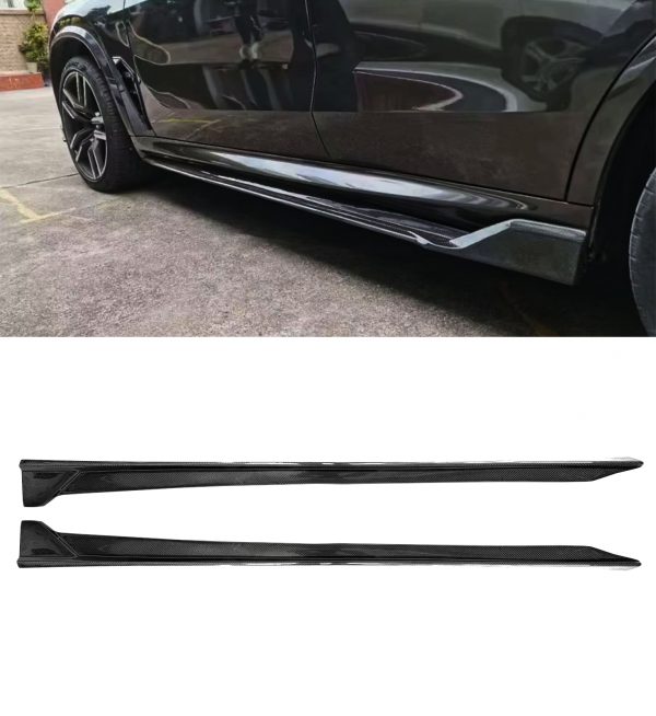 SIDE SKIRTS EXTENSION BLADES REAL CARBON FIBRE FOR BMW X5M F95 2019-2024