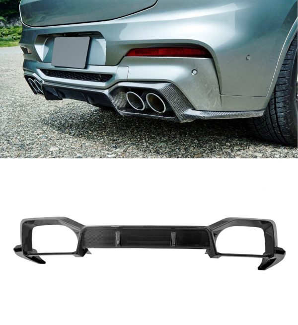 REAR DIFFUSER VALANCE REAL CARBON FIBRE FOR BMW X4M F98 2019+