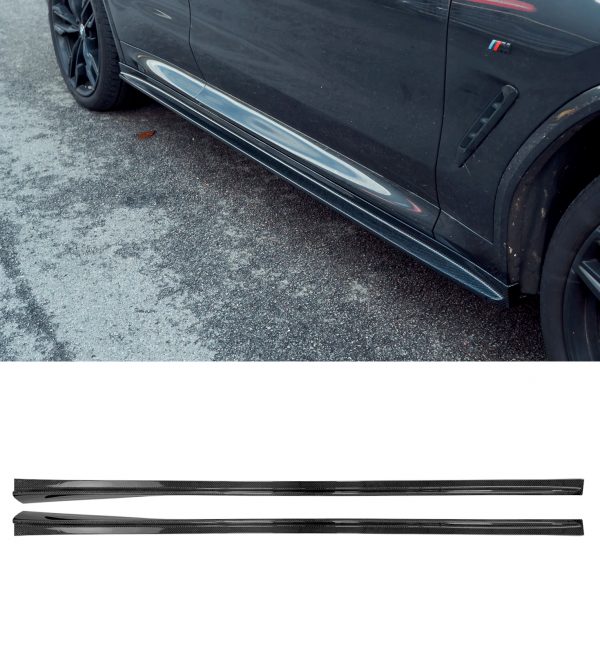 SIDE SKIRTS BLADES REAR CARBON FIBRE FOR BMW X3M F97/X4M F98 PRE-LCI 2019-2021