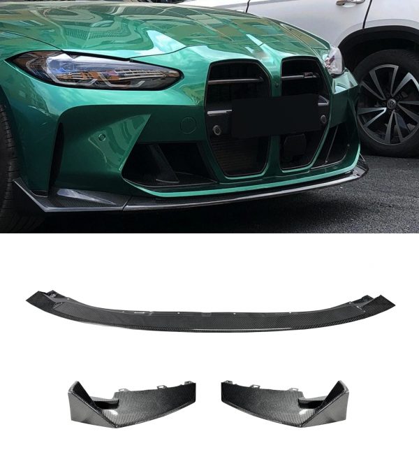 FRONT LIP SPLITTER LIP SPOILER CS STYLE CARBON FIBRE FOR BMW M3 G80 G81 M4 G82 G83 2021+