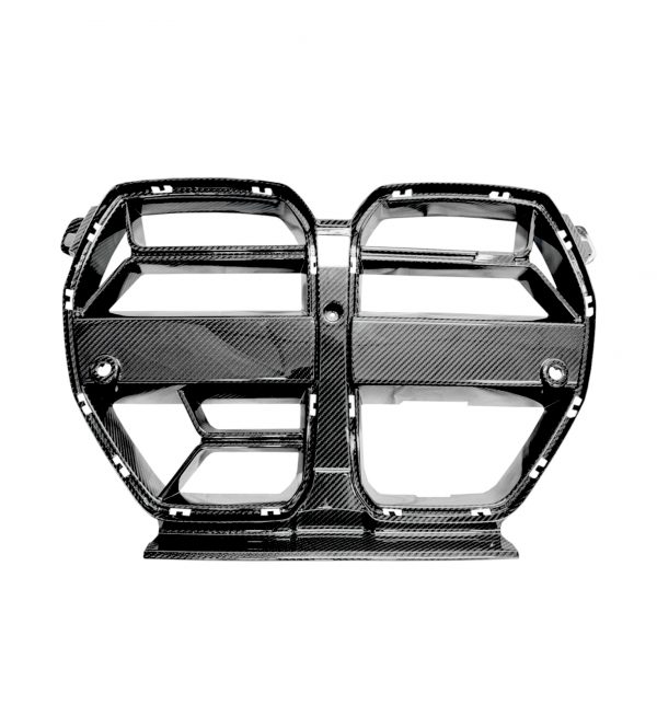 FRONT KIDNEY GRILLE GRILLES CS STYLE REAL CARBON FIBRE FOR BMW M3 G80 M4 G83 2021+ WITH ACC - Image 2