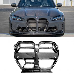 FRONT KIDNEY GRILLE GRILLES CS STYLE REAL CARBON FIBRE FOR BMW M3 G80 M4 G83 2021+ WITH ACC