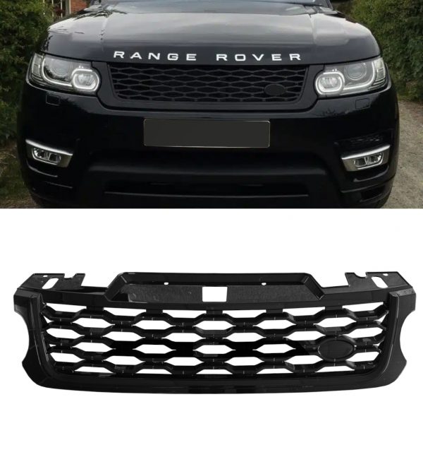 FOR RANGE ROVER SPORT L494 FRONT GRILLE FACELIFT 2019 LOOK GLOSS BLACK 2013-2018