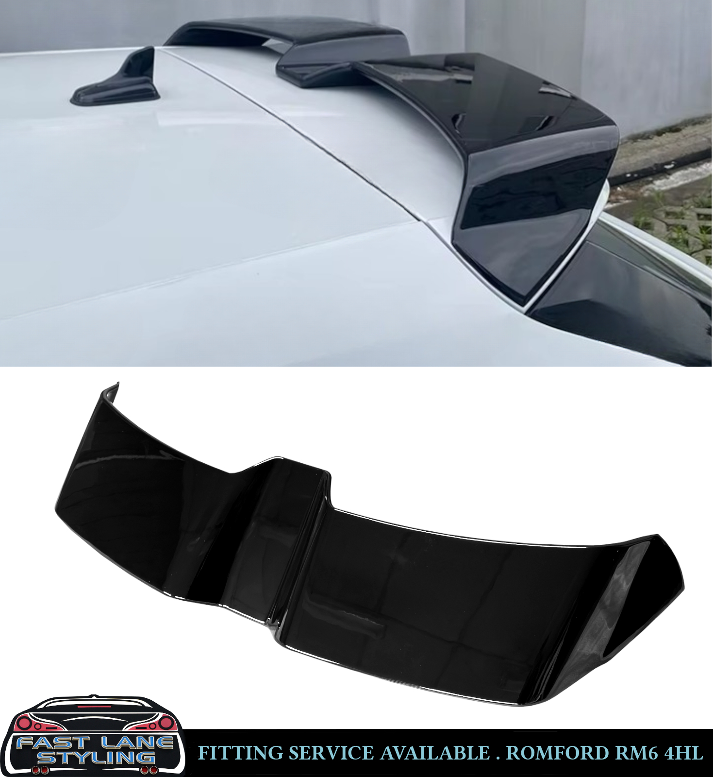 REAR ROOF SPOILER OETTINGER STYLE GLOSS BLACK FOR AUDI A3 8Y HATCHBACK 2020+ - Image 2