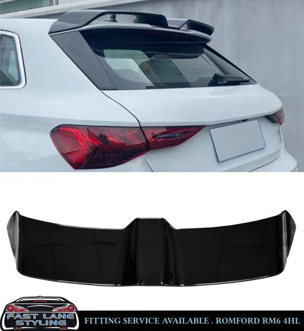 REAR ROOF SPOILER OETTINGER STYLE GLOSS BLACK FOR AUDI A3 8Y HATCHBACK 2020+
