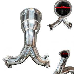 STAINLESS STEEL DECAT DOWNPIPE 6.3 INCH EXHAUSTS PIPE FOR AUDI A4 B9 S4 2016-23