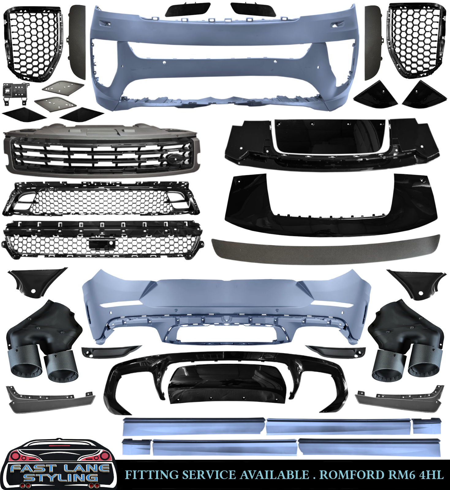 FOR RANGE ROVER SPORT L461 UPGRADE BODY KIT BUMPER GRILLE TIPS SIDE VENT 2022+ - Image 2