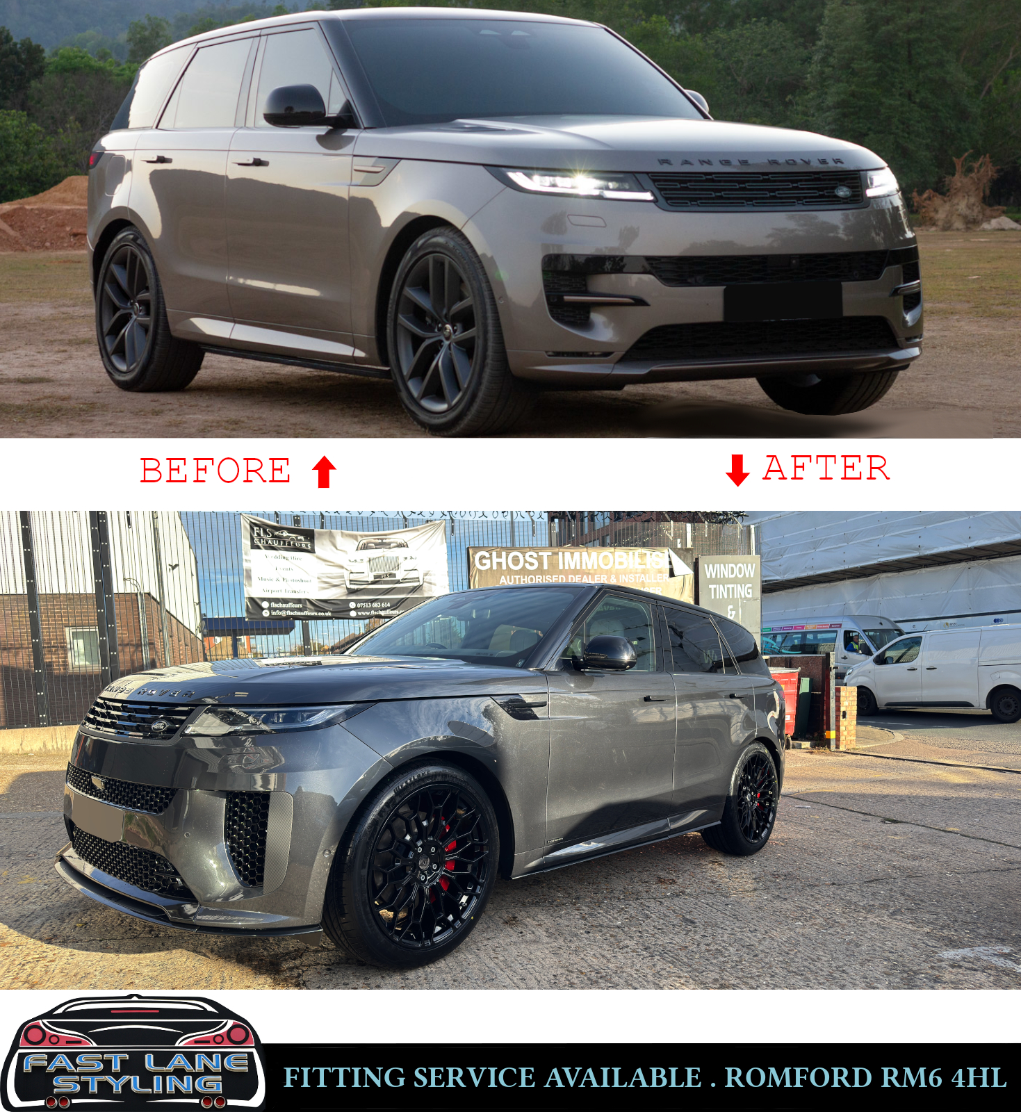 FOR RANGE ROVER SPORT L461 UPGRADE BODY KIT BUMPER GRILLE TIPS SIDE VENT 2022+ - Image 3